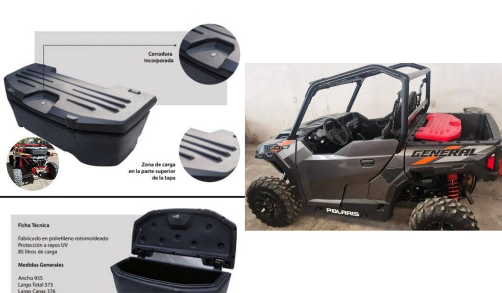 Modelo Baúl alto UTV - 4 Elementos Equipamientos